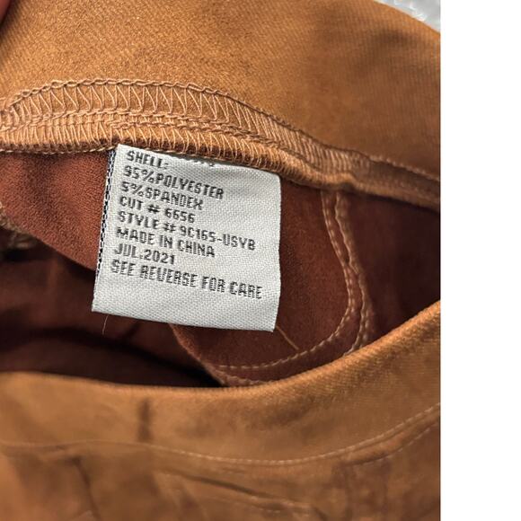 tractr Pull On Pants Shimmer Coated Camel Size 00/24 - Picture 5 of 6